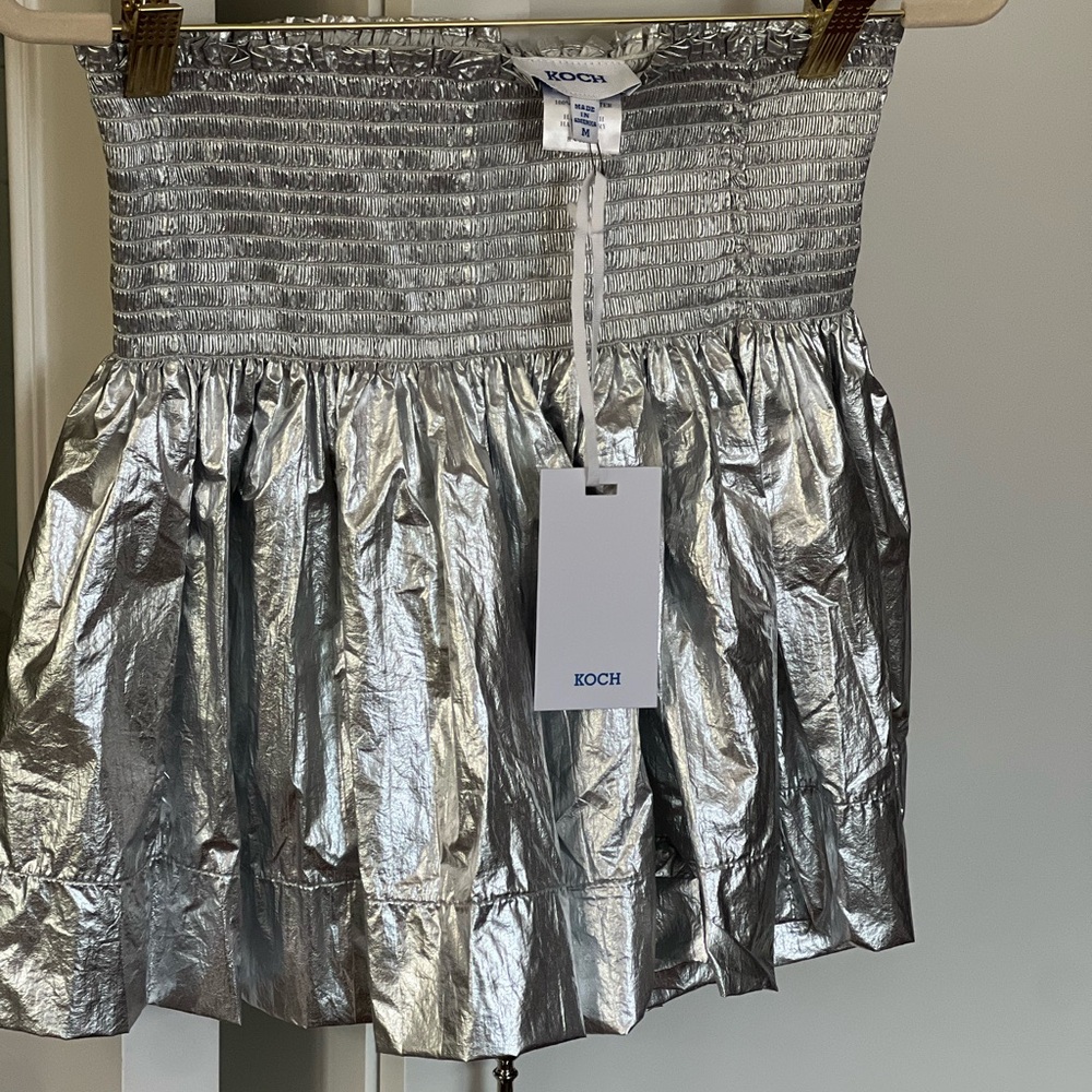 Silver Metallic Women's Skirt